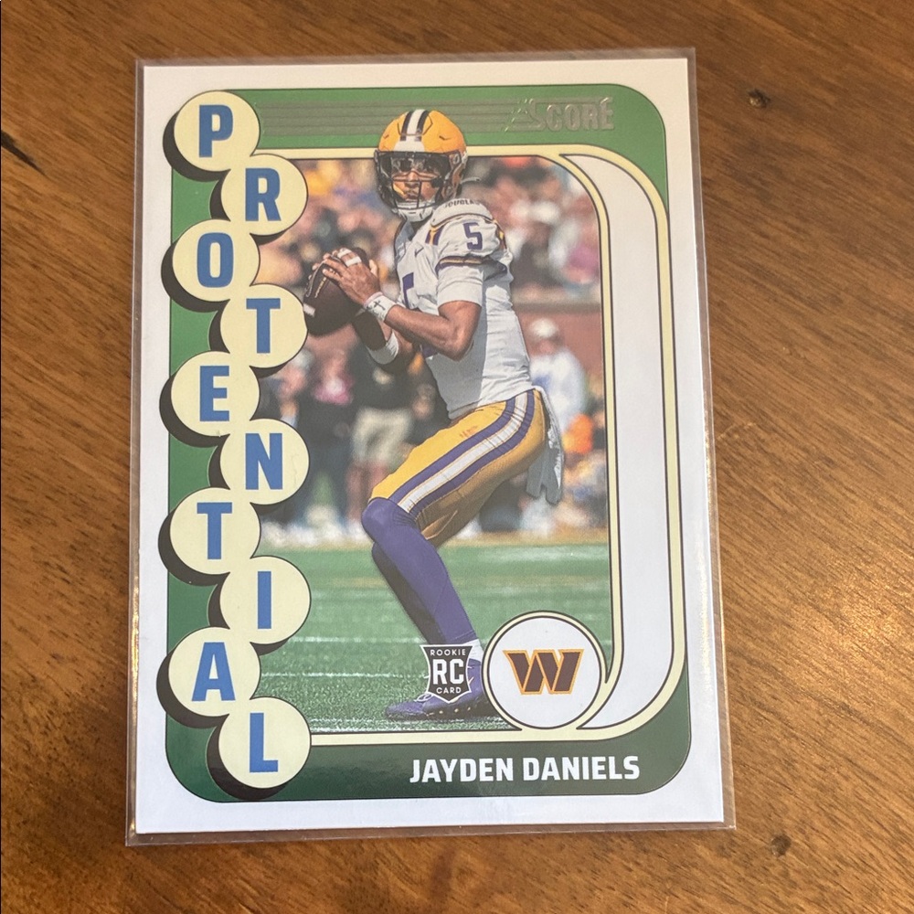 2024 Panini Score Jayden Daniels Rookie Protential Washington Commanders RC #3